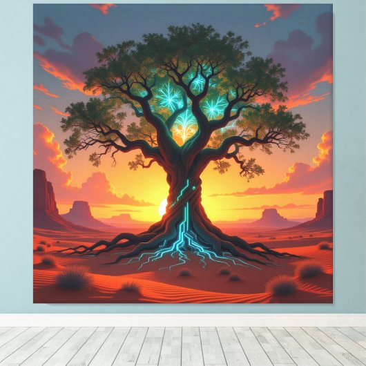  Der Baum der digitalen Weisheit   Leinwanddruck (Insitu (Holzboden))