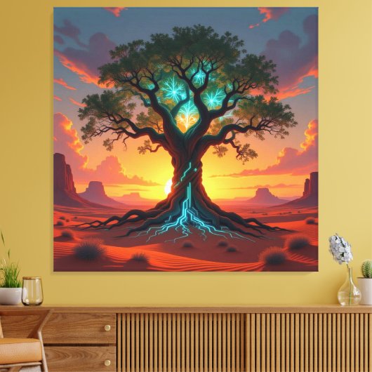  Der Baum der digitalen Weisheit   Leinwanddruck (Insitu (Wohnzimmer))