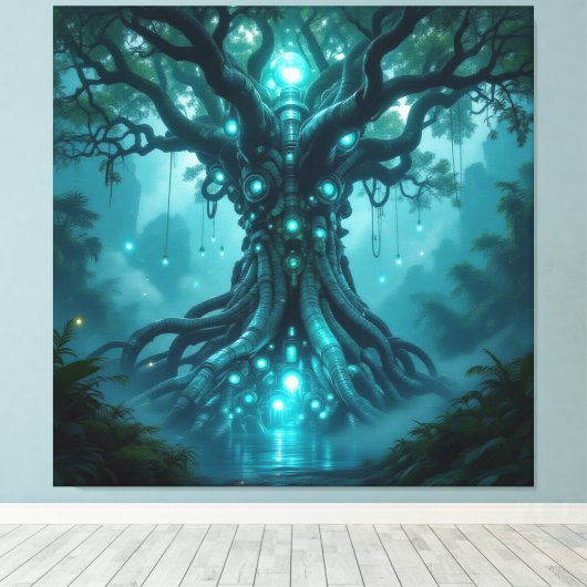  Der Baum der digitalen Weisheit   Leinwanddruck (Insitu (Holzboden))