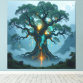 Der Baum der digitalen Weisheit Leinwanddruck (Insitu (Holzboden))