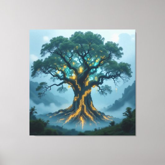  Der Baum der digitalen Weisheit   Leinwanddruck (Vorderseite)