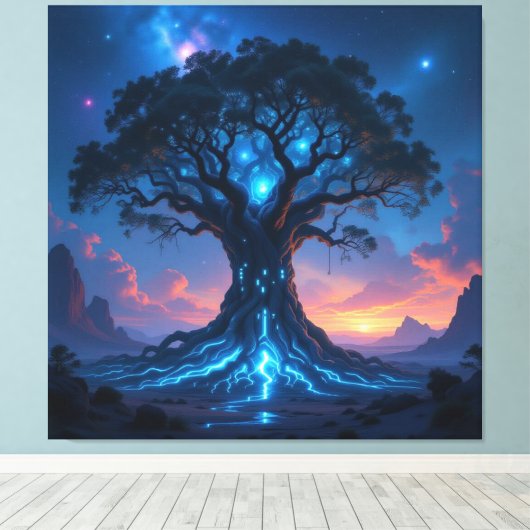  Der Baum der digitalen Weisheit   Leinwanddruck (Insitu (Holzboden))