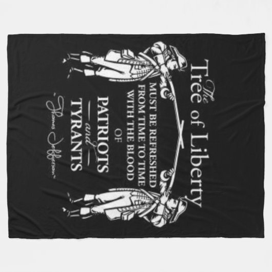 DER BAUM DER FREIHEIT FLEECEDECKE (Vorderseite (Horizontal))