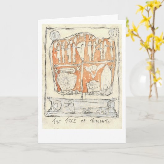 Der Baum der Gedanken Karte (Gelbe Blume)