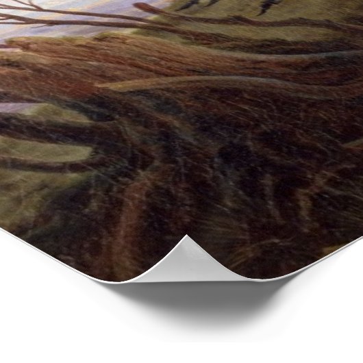 Der Baum der Krähen, 1822 Poster (Ecke)