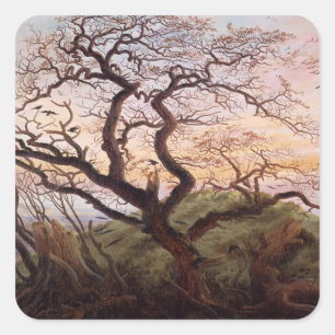 Der Baum der Krähen, 1822 Quadratischer Aufkleber