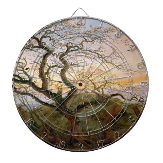 Der Baum der Krähen (von Caspar David Friedrich) Dartscheibe (vorne)