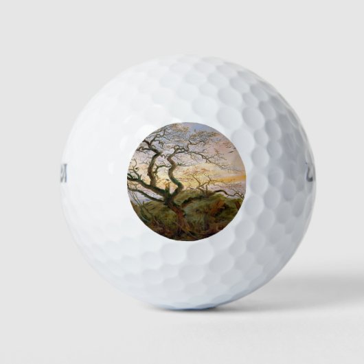 Der Baum der Krähen (von Caspar David Friedrich) Golfball (Vorderseite)