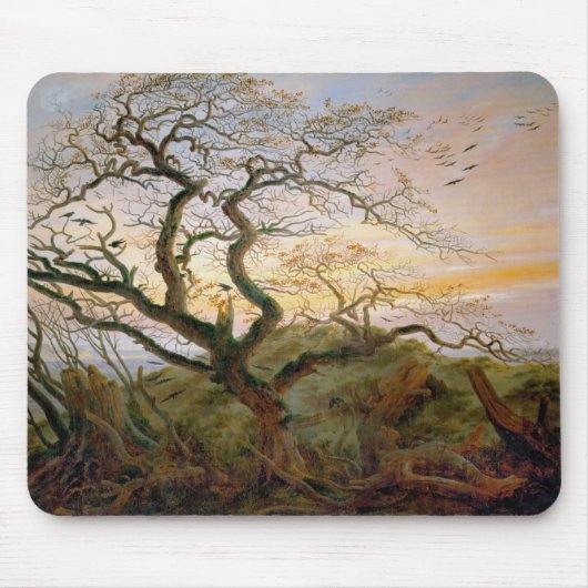 Der Baum der Krähen (von Caspar David Friedrich) Mousepad (Vorne)