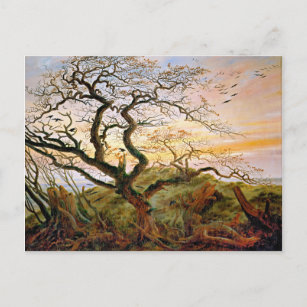 Der Baum der Krähen von Caspar David Friedrich Postkarte