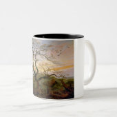 Der Baum der Krähen (von Caspar David Friedrich) Zweifarbige Tasse (VorderseiteRechts)