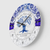 Der Baum der Liebe der Familie - 45 Jahre Große Wanduhr (Winkel)