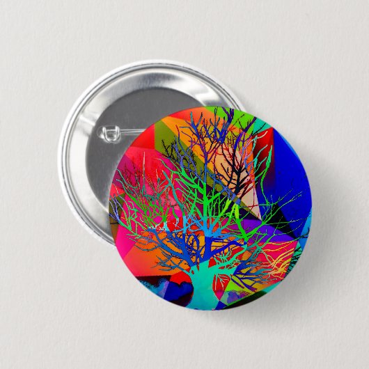 Der Baum der Liebe macht unseren Regenbogen Button (Vorne & Hinten)