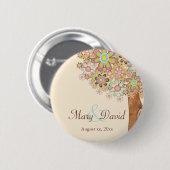 Der Baum der Liebe Save the Date Button (Vorne & Hinten)