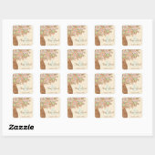 Der Baum der Liebe Save the Date Quadratischer Aufkleber (Blatt)