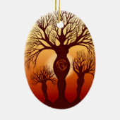 Der Baum der Mutterschaft Keramik Ornament (Hinten)
