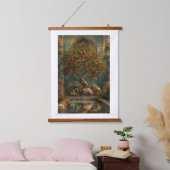 Der Baum der Rubingeheimnisse Wandteppich Mit Holzrahmen (Schlafzimmer)