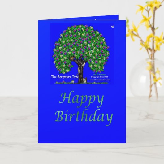 Der Baum der Schrift - Happy Birthday.. Kein besse Karte (Gelbe Blume)