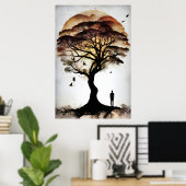Der Baum der stillen Geheimnisse Poster (Heimbüro)