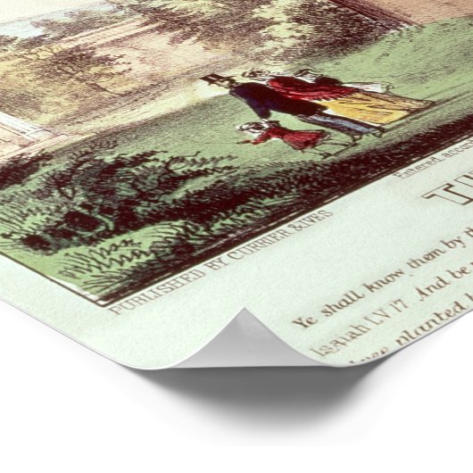 Der Baum der Temperance, 1872 Poster (Ecke)