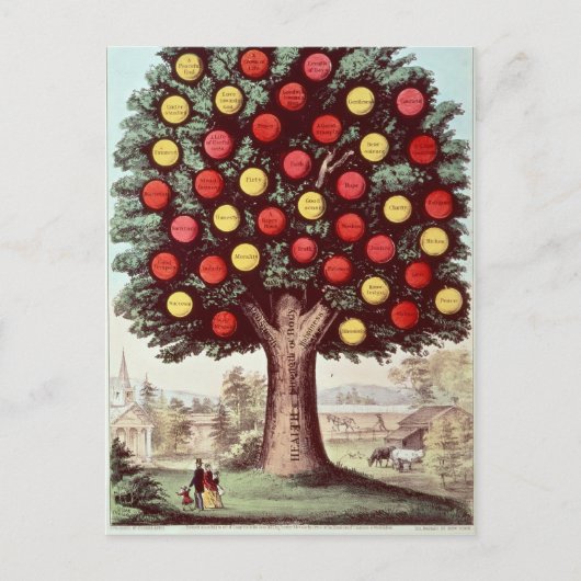 Der Baum der Temperance, 1872 Postkarte (Vorderseite)