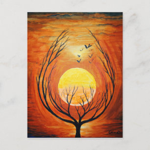 Der Baum der Ursprünge und ein neuer Anfang Canva Postkarte