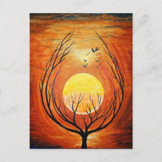 Der Baum der Ursprünge und ein neuer Anfang Canva Postkarte