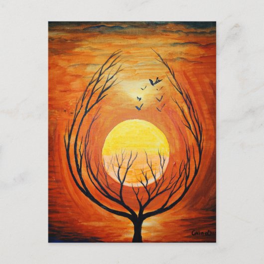 Der Baum der Ursprünge und ein neuer Anfang Canva Postkarte (Vorderseite)