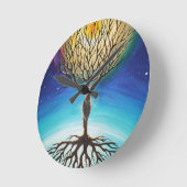 Der Baum des Egos Runde Wanduhr (Winkel)