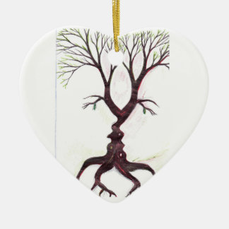 Der Baum des Kusses Keramik Ornament