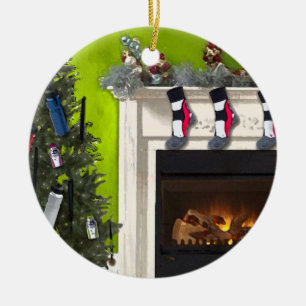 Der Baum des Läufers Keramikornament