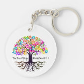 Der Baum des Lebens Akryllischer doppelseitiger Sc Schlüsselanhänger (Rückseite)