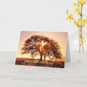 Der Baum des Lebens denkt an euch Niedliche Karte (Gelbe Blume)