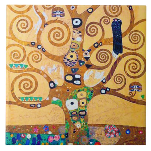 Der Baum des Lebens (Detail), Klimt Fliese (Vorderseite)