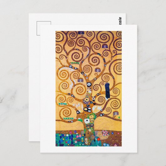 Der Baum des Lebens (Detail), Klimt Postkarte (Vorne/Hinten)
