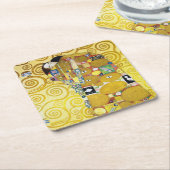 Der Baum des Lebens (Detail), Klimt Rechteckiger Pappuntersetzer (angewinkelt)