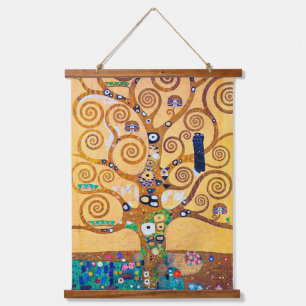 Der Baum des Lebens (Detail), Klimt Wandteppich Mit Holzrahmen