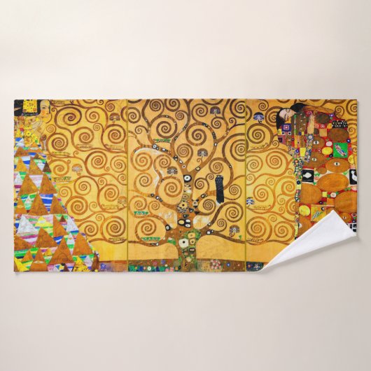 Der Baum des Lebens, Gustav Klimt Badhandtuch Set (Badehandtuch)