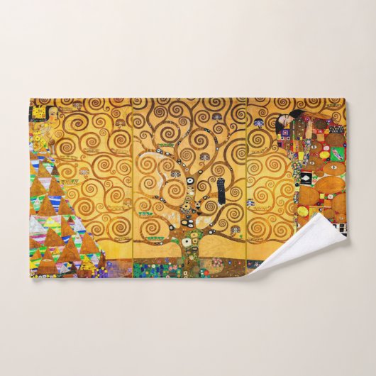 Der Baum des Lebens, Gustav Klimt Badhandtuch Set (Handtuch)