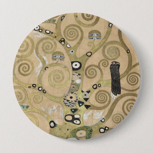 Der Baum des Lebens, Gustav Klimt Ölmalerei Button (Vorderseite)