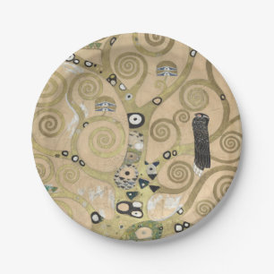 Der Baum des Lebens, Gustav Klimt Ölmalerei Pappteller