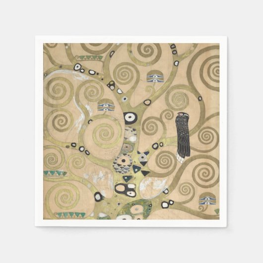 Der Baum des Lebens, Gustav Klimt Ölmalerei Serviette (Vorderseite)