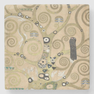 Der Baum des Lebens, Gustav Klimt Ölmalerei Steinuntersetzer