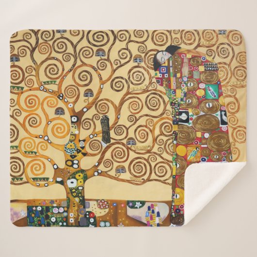 Der Baum des Lebens | Gustav Klimt | Sherpadecke (Vorderseite (Horizontal))