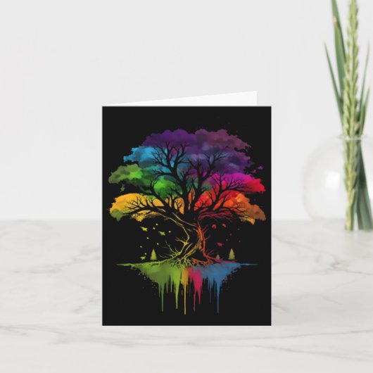 Der Baum des Lebens mehrfarbiger Baum wechselnder Karte (Vorderseite)