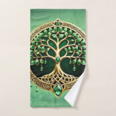 Der Baum des Lebens mit keltischen Knoten. Badhandtuch Set (Handtuch)