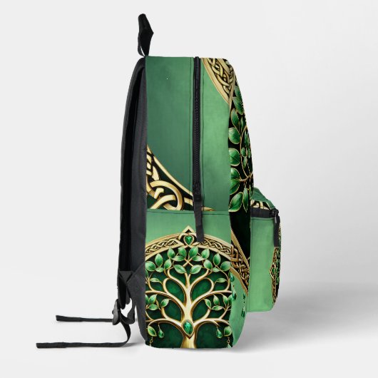 Der Baum des Lebens mit keltischen Knoten. Bedruckter Rucksack (Links)