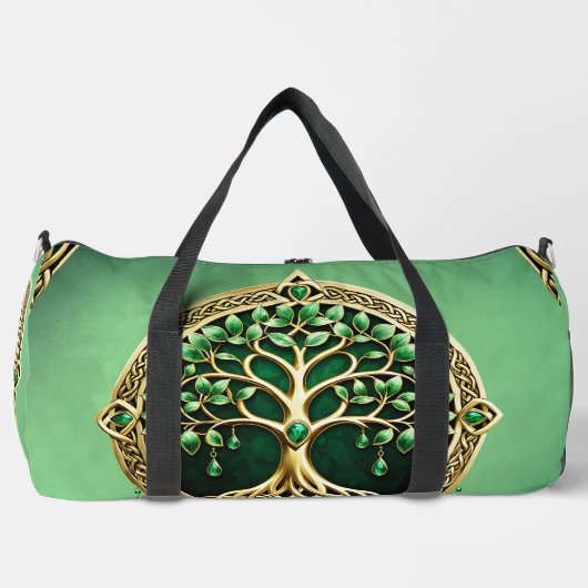 Der Baum des Lebens mit keltischen Knoten. Duffle Bag (Vorderseite)