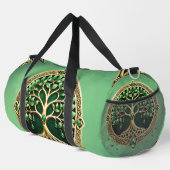 Der Baum des Lebens mit keltischen Knoten. Duffle Bag (Rechte Ecke)