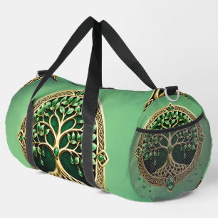 Der Baum des Lebens mit keltischen Knoten. Duffle Bag